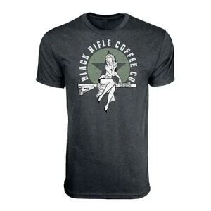 NEW Black Rifle Coffee Men's XXL  Bomber Short Sleeve T-Shirt Vintage Black